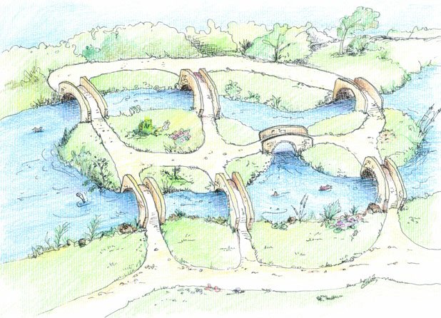 An illustration of The bridges of konigsberg