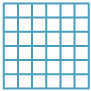 A 6 metre by 6 metre square, with one-metre grids marked.