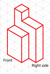 Drawing on isometric paper