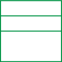 Rectangle with pair of horizontal parallel lines marking centre and top quarter