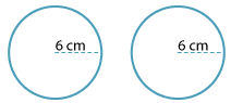 Two circles radius 6 cm.