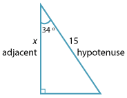 triangle with a 37 degree tangent