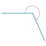 An angle larger than a right angle, but smaller than a straight angle.