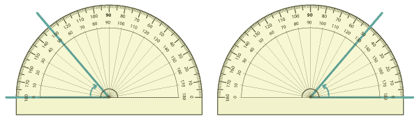 Two protractors.