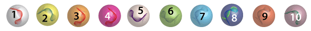 10 marbles in a row