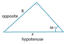 triangle with a 37 degree tangent
