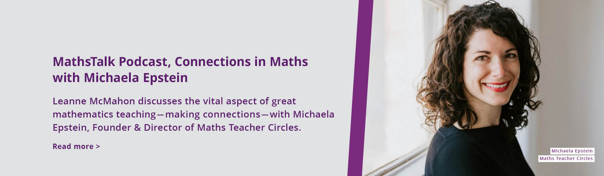 MathsTalk Podcast guest Michaela Epstein
