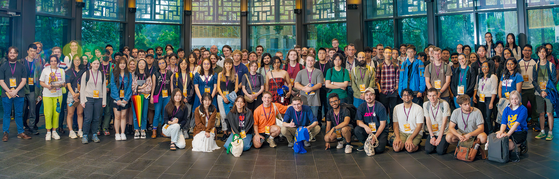 Group photo of all participants at the AMSI Summer School 2024 at ANU